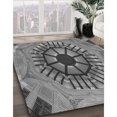 thumbnail image 3 of Ahgly Company Tapis d'Intérieur Lavable à la Machine, Carré, Transitionnel, Gris Gray, Tapis de Zone, 4 Pieds Carré, 3 of 7