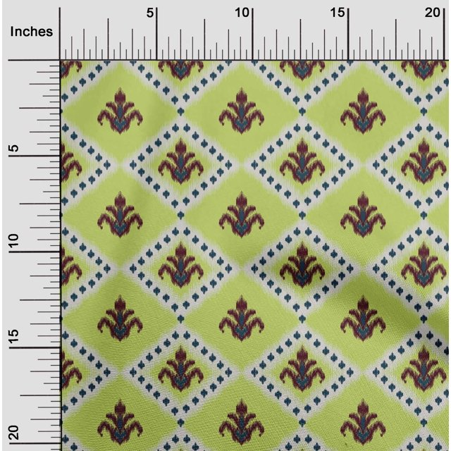 oneOone Viscose Chiffon Fabric Argyle Ikat Decor Fabric Printed BTY 42 Inch Wide