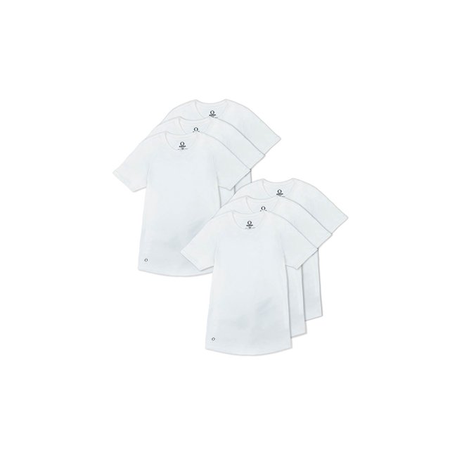 OTECKA T-Shirt à Col Ras du Cou pour Homme en Coton Supima Coupe Ajustée avec Évacuation de l'Humidité, Présenté comme un Ensemble de six t-shirts Blancs. Ces t-shirts Présentent un design à Col Ras du Cou et des Manches Courtes, Fabriqués en Coton Supima de Haute Qualité pour une Douceur et une Durabilité Exceptionnelles. Dotés d'Une Technologie Anti-Humidité et Anti-Odeur, Ils Sont Idéals pour les Entraînements Ou les Tenues Décontractées.