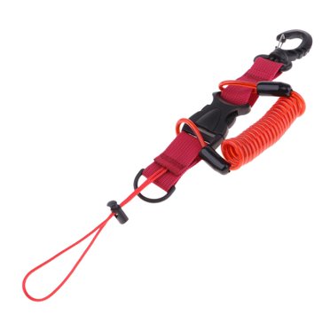 Almencla Cordon Enroulé pour Pêche Kayak Plongée Sports Nautiques Noir