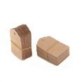 thumbnail image 2 of 100pcs Brown Kraft Paper Gift Tags Wedding Scallop Label Blank Luggage + Strings, 2 of 9