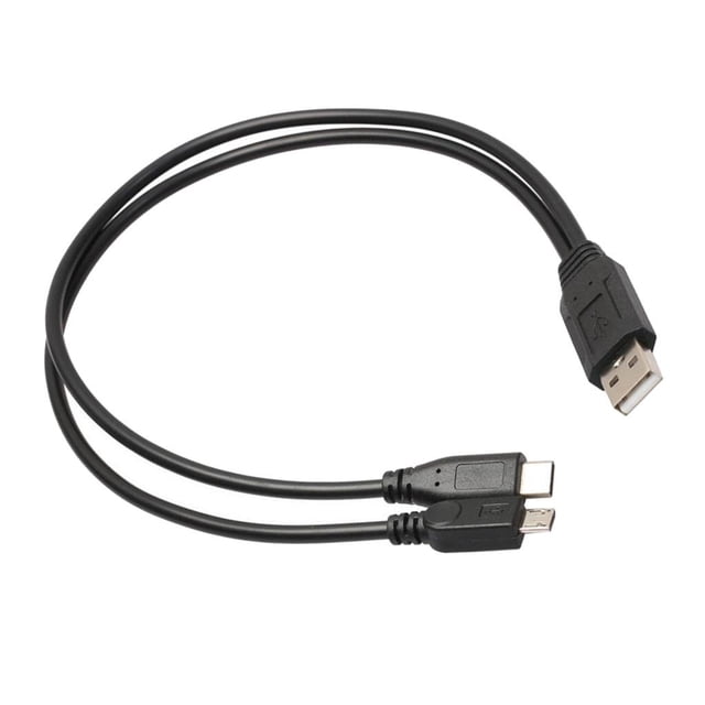 USB2.0 vers Données Micro USB Type-B Mâle Cordon Noir