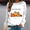 thumbnail image 2 of Pisexur Chandail de l\'Action de Grâce Orange à Col Rond Chandails Mode à Motif de Citrouille Chandails Grateful Blessed Chandail d'Automne Chandail à Manches Longues Chandail à Enfiler Hauts pour Femmes, 2 of 3