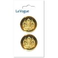 thumbnail image 1 of LA VOGUE Shank Button 28 mm (1.1 in) Gold, 1 of 2