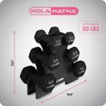 thumbnail image 3 of HolaHatha 2, 3, and 5 Pound Neoprene Dumbbell Free Weight Set with Rack, 3 of 9