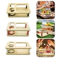thumbnail image 2 of Mini Bar en Bois pour Sofa / Support de Bol à Collation et Plateau / Étagère de Rangement pour Sofa Table d'Appoint Table Basse avec Nom / Support pour Bière et Collation /, 2 of 4