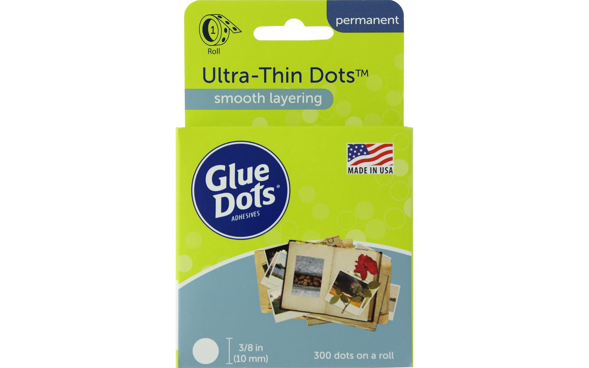 Dot Points de Colle Transparents Rouleau - Ultra Mince.375 Pouces 300/paquet - GD05029