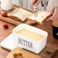 thumbnail image 4 of Yhmxh Kitchen Organizers And Storage New Ceramic Butters Box Cheese Butters Box Nordics Style Butters Storage Ceramic Jar Ceramic Yellow Jar, 4 of 6