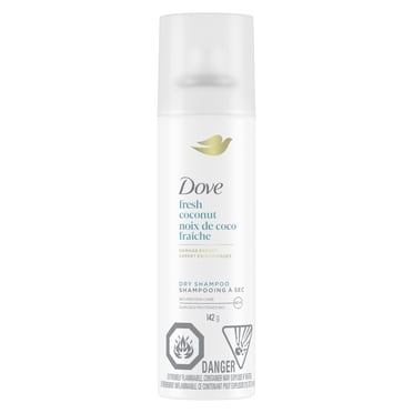 Dove Shampooing à Sec Noix de Coco Fraîche Amidon de Manioc 100 % Naturel, 142 g