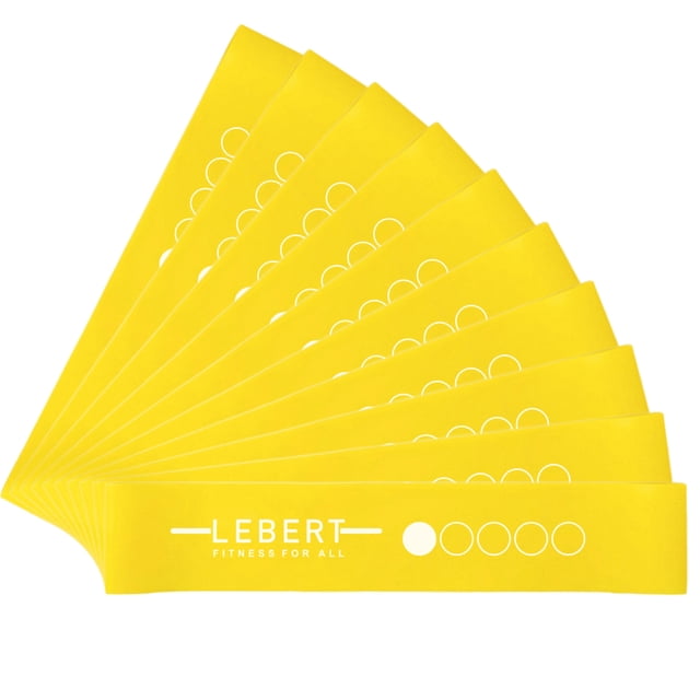 Lebert Mini Bandes – Ensemble de 10 Bandes à Boucle de Résistance Jaunes