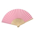 thumbnail image 2 of EGNMCR Pattern Folding Dance Wedding Party Lace Silk Folding Hand Solid Color Fan A fan, 2 of 2