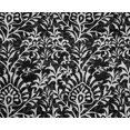 thumbnail image 4 of oneOone Tissu Polyester Lycra Noir Feuilles et Floral à Blocs Tissu Imprimé au Mètre 56 Pouces de Large, 4 of 4