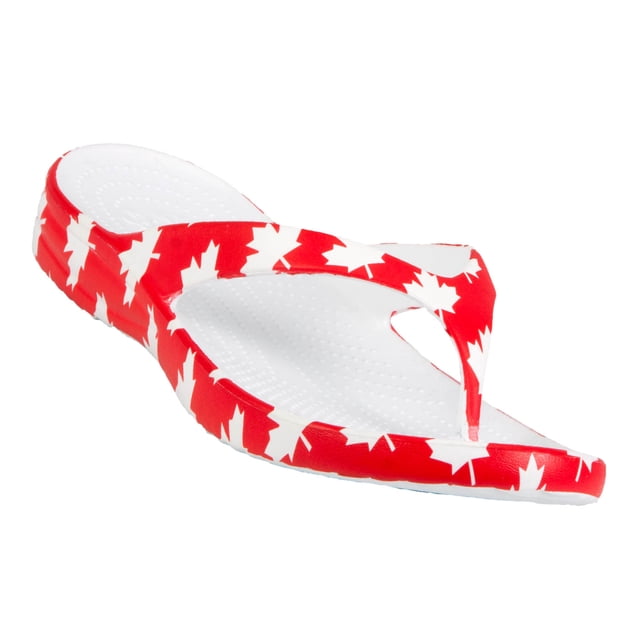 Men's Dawgs Flip Flops Canada (Red/White) Size 12