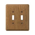 thumbnail image 1 of 901TT Contemporary Wood 2 Toggle Wall Plate  Medium Oak, 1 of 1