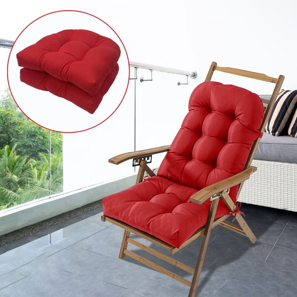 Fridja 2 Pcs Coussins de Chaise à Dossier Haut pour Extérieur Intérieur, Oreiller Capitonné Doux Léger Confortable pour Mobilier de Patio, Remplacement Toutes Saisons pour Coussins de Chaise Berçante d'Extérieur, 19 x 19 Pouces