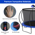 thumbnail image 3 of Jump Into Fun Trampoline 12FT, 1200LBS Trampoline for Adults Kids, Trampoline with Enclosure, Basketball Hoop, Wind Stakes & Ladder, Recreational Outdoor Heavy Duty Trampoline, 3 of 7