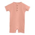 thumbnail image 1 of Timegard Baby Clothes Newborn Infant Ribbed Short Sleeve Rompers Onesie Summer Comfy Toddler Clothing, 1 of 5