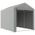 thumbnail image 1 of Outsunny Storage Tent, Portable Outdoor Shed with Large Door, Light Grey, 1 of 10