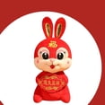 thumbnail image 3 of HILABEE Chinese Toy Festive Decoration Prop bunny Toy Stuffed Animal 20cm, 3 of 9