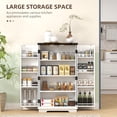 thumbnail image 4 of HOMCOM Armoire de Garde-Manger de Cuisine Armoire de Rangement avec Tablettes Ajustables Blanc, 4 of 10