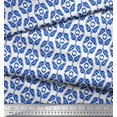 thumbnail image 3 of Soimoi Cotton Poplin Fabric Ogee Damask Print Sewing Fabric Yard 56 Inch Wide, 3 of 5