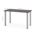 thumbnail image 2 of Bestar Universel 48W Table Desk with Square Metal Legs in bark grey, 2 of 2