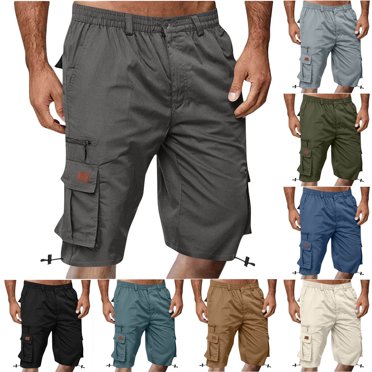 Fengqque Shorts Cargo de Randonnée pour Hommes Séchage Rapide Légers Shorts d'Été Décontractés pour Hommes Travail Golf Poches Extérieures