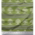 thumbnail image 1 of Soimoi Silk Fabric Arrow & Tree Block Print Sewing Fabric Yard 42 Inch Wide, 1 of 2