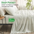 thumbnail image 4 of Gogreen 3PC Deep Pocket Twin Sheet Set Fit 14", Breathable Microfiber Soft Twin Size Sheet Set, Hotel Style Bed Sheet Set, Gift for Women, Men - Flower Sketch, 4 of 23