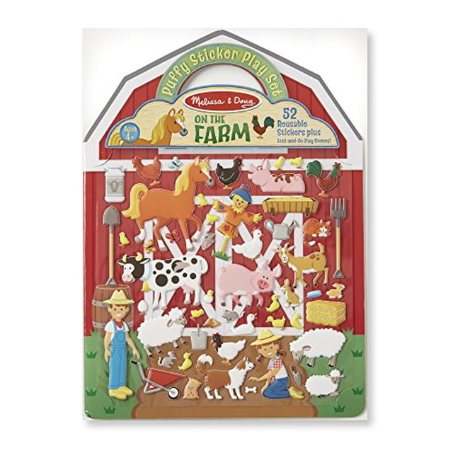 Melissa & Doug Puffy Sticker Play Set-On The Farm 52 Stickers - MD9408