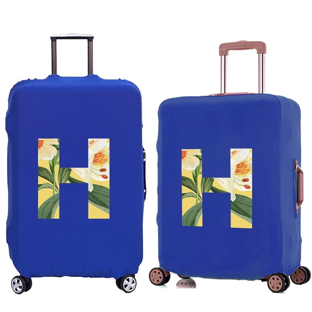 Luggage Cover Travel Suitcase Protective Cover for Trunk Case 18 ''-28 '' Foldable Elastic Suitcase Cover Floral Lettern Pattern 8floral H M