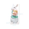 thumbnail image 3 of Binwennn Colorful Ornament Set Glass Christmas Ornament Stork Ornament 14 Inch Factory Country Rabbit Shelf Sitting Colorful Easter Stuffed Bunny With Carrot, 3 of 4