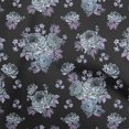 thumbnail image 1 of oneOone Cotton Flex Black Fabric Florals Craft Projects Decor Fabric Printed By The Yard 40 Inch Wide, 1 of 4