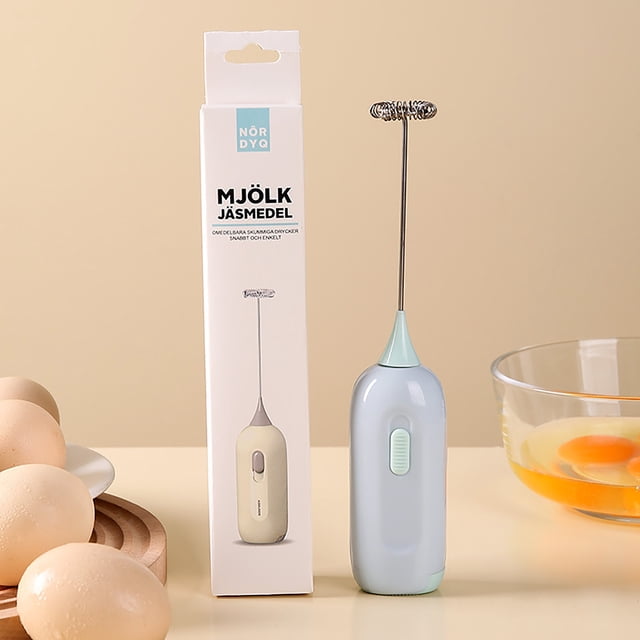 Cagogo Electric Egg Beater, Handheld Rotary Whisk for Baking Kitchen, Cordless Rechargeable Egg Mixer, Stainless Steel Blender for Cake Cream Milk, Home Cooking Baking Tools