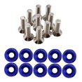 thumbnail image 3 of DYNWAVECA 20 Pieces M6 Car Modification Screws Gasket Set, Bolts Screws License Washer Bolt, Engine Concave Screws , Blue, 3 of 6