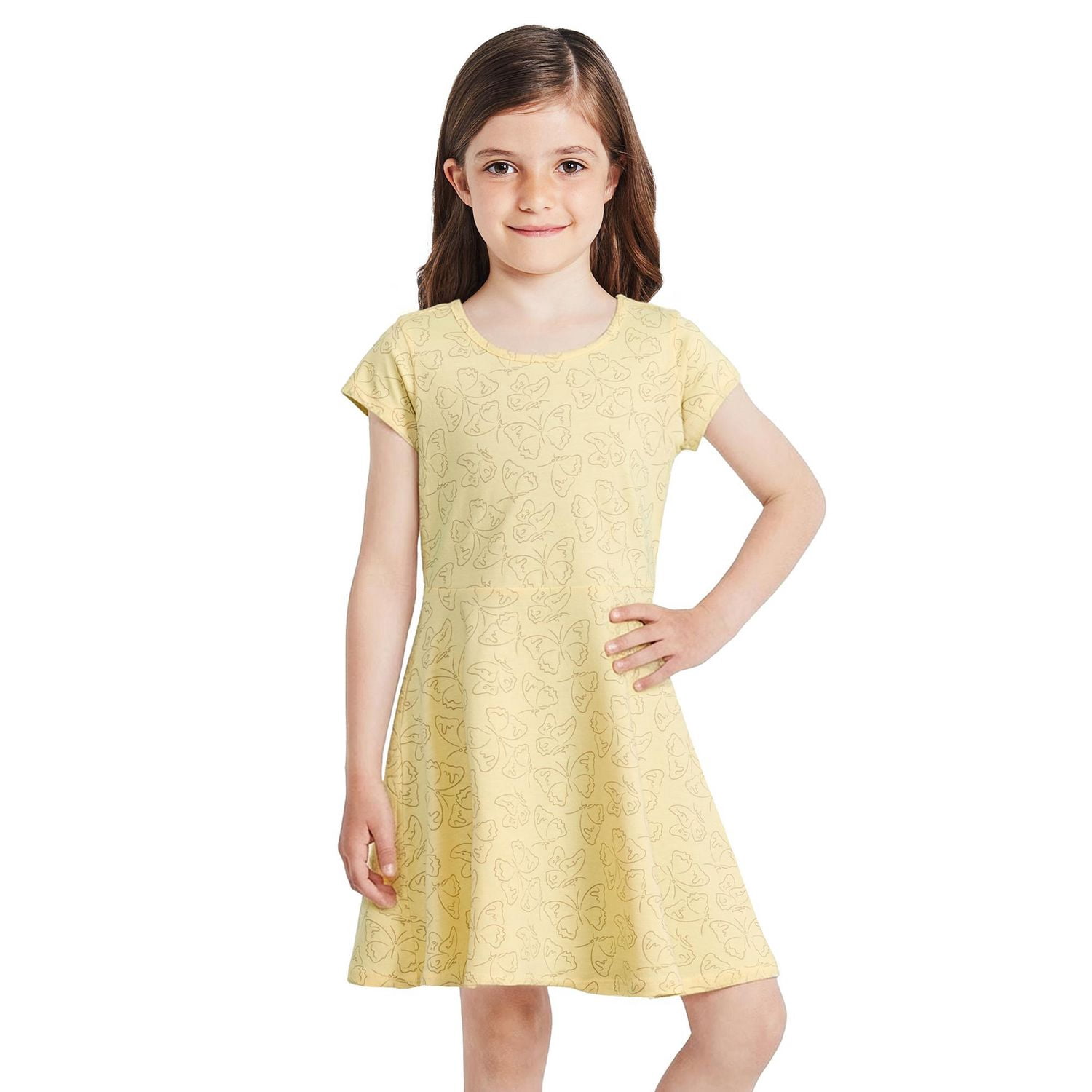 Robe patineuse à manches courtes George pour filles