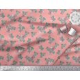 thumbnail image 3 of Soimoi Poly Georgette Fabric Leaves & Rose Floral Print Sewing Fabric Yard 52 Inch Wide, 3 of 3