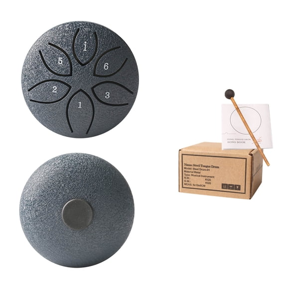 Kyusrd Jouets Articles d'Économies pour Enfants! Tambour de Pluie Extérieur 3 Pouces 6 Tons Mini Tambours à Langue en Acier Instruments de Musique Extérieurs pour Créer une Paisible dans Votre Jardin