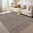 thumbnail image 4 of Modern Washable Area Rug 9x12 for Living Room, Bedroom, or Dining Room – Soft Low Pile, Collapsible, Non-Slip, Mark Resistant Carpet – Easy to Clean Neutral Floor Mat,brown, 4 of 10