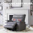 thumbnail image 2 of Eastvita Electric Recliner Swivel Rocker in Gray PU Leather with 270-Degree Swivel Massage Heating Functions Side Pockets Remote Control USB Port, 2 of 6