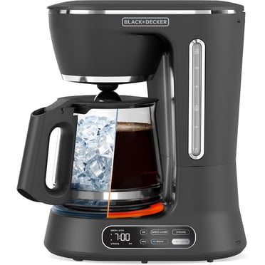 BLACK+DECKER Split Brew 12-Cup Digital Coffee Maker, Iced or Hot Coffee, Programmable, Quick Touch, Keeps Warm for 4 Hours