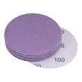 thumbnail image 1 of Unique Bargains 10 Pack 3-Inch Purple Sanding Discs 100 Grits Hook & Loop Professional Aluminum Oxide Sandpaper, 1 of 5
