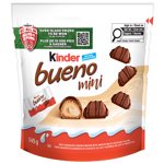 KINDER BUENO Mini Lait Chocolat Couvert de gaufrettes croustillantes à la crème de noisettes, 27 Enveloppés individuellement Mini Barres de Wafer par paquet, 145 g