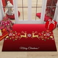 thumbnail image 1 of Large Christmas Decor Doormat for Home, Holiday Letter Print Indoor Carpet Rug, Non-Slip Kitchen Bedroom Floor Mat (60x90cm), 1 of 3
