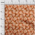 thumbnail image 2 of oneOone Cotton Flex Orange Fabric Tropical Leaf Craft Projects Decor Fabric Printed By The Yard 40 Inch Wide, 2 of 5