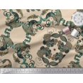 thumbnail image 3 of Soimoi Rayon Fabric Quatrefoil & Peacock Bird Decor Fabric Printed Yard 56 Inch Wide, 3 of 3