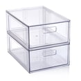 thumbnail image 4 of Mainstays Clear Glossy Plastic Pull-Out Closet Drawer Medium Size, Adult Size, 4 of 9