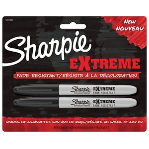 Sharpie Marqueurs Fins Permanents Extreme, Noir, paquet de 2