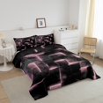thumbnail image 3 of YST Pink and Black Comforter Set Twin,3D Geometric Checkered Bedding Set for Boys Girls,Abstract Neon Square Comforter Set Reversible Soft,Stereoscopic Geometry Grid Quilt Bed Set 2Pcs, 3 of 5