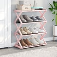 thumbnail image 1 of FcBaudy Shoe Rack, Shoe Rack Organizer Household X Type Shoe Rack Multifunctional Double Steel Tube Assembly Shoe Cabinet Dormitory Shelf p lastic shoe rack, 1 of 6